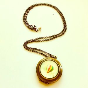 Hot Air Balloon Locket Necklace